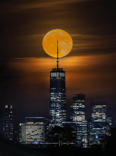 Moon Over New York City